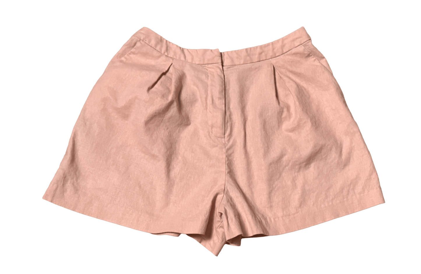 ASOS women's pale pink chino shorts, size 4 petite, perfect for casual or dressy occasions.