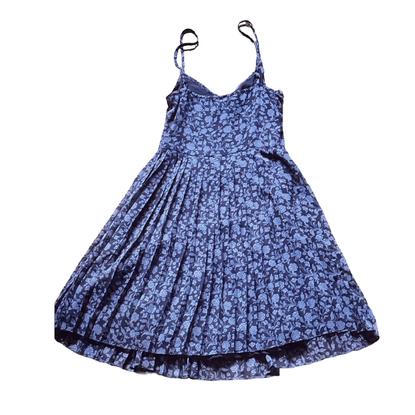 Blue floral dress on a white background