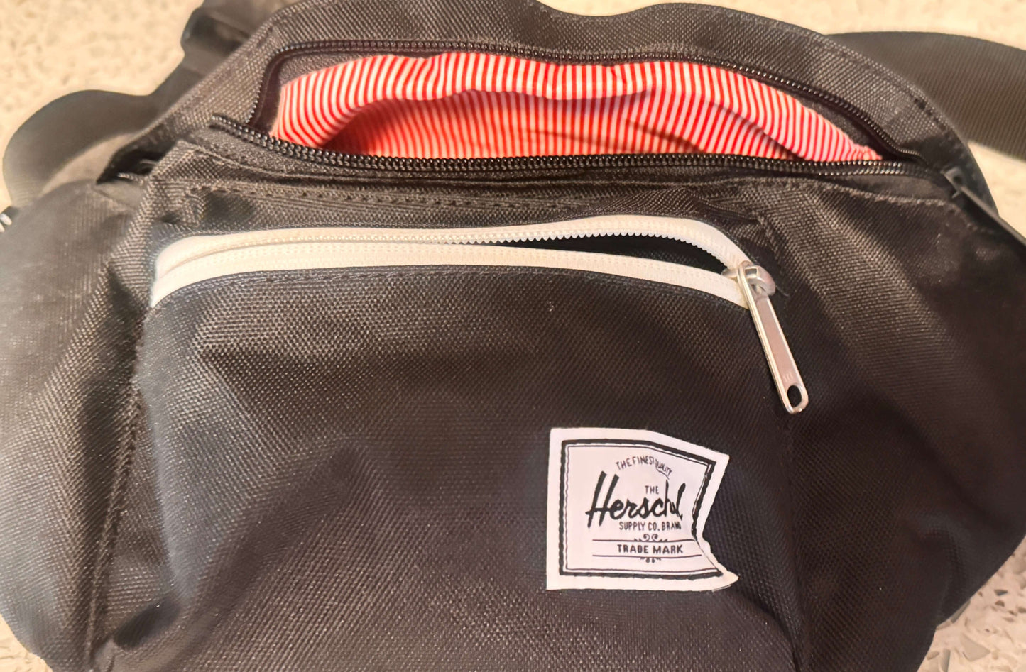 Hershel Fanny Pack Black 2 Pocket Unisex