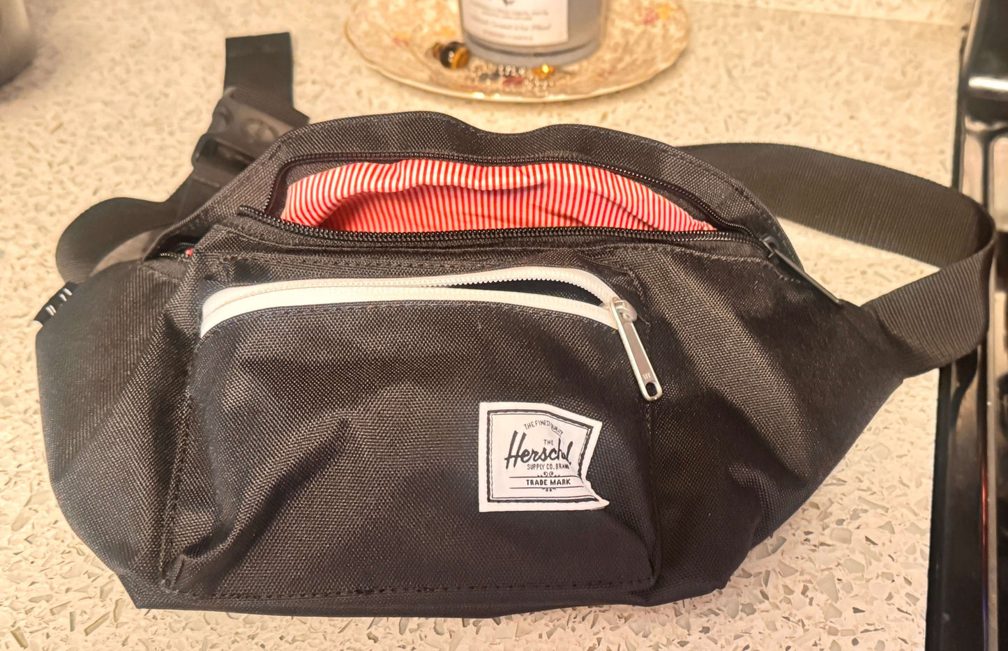 Hershel Fanny Pack Black 2 Pocket Unisex