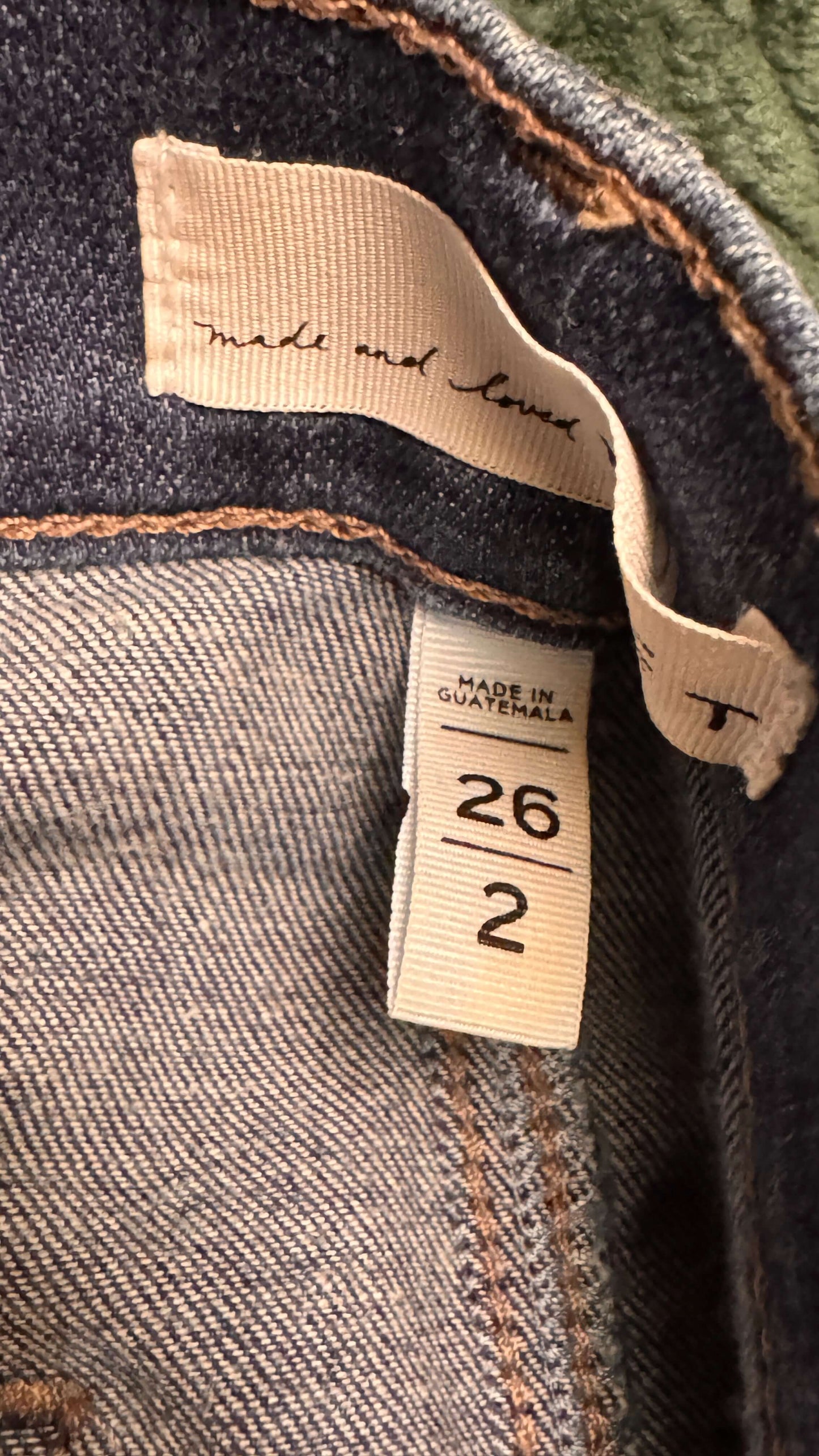 denim skirt by loft tag view