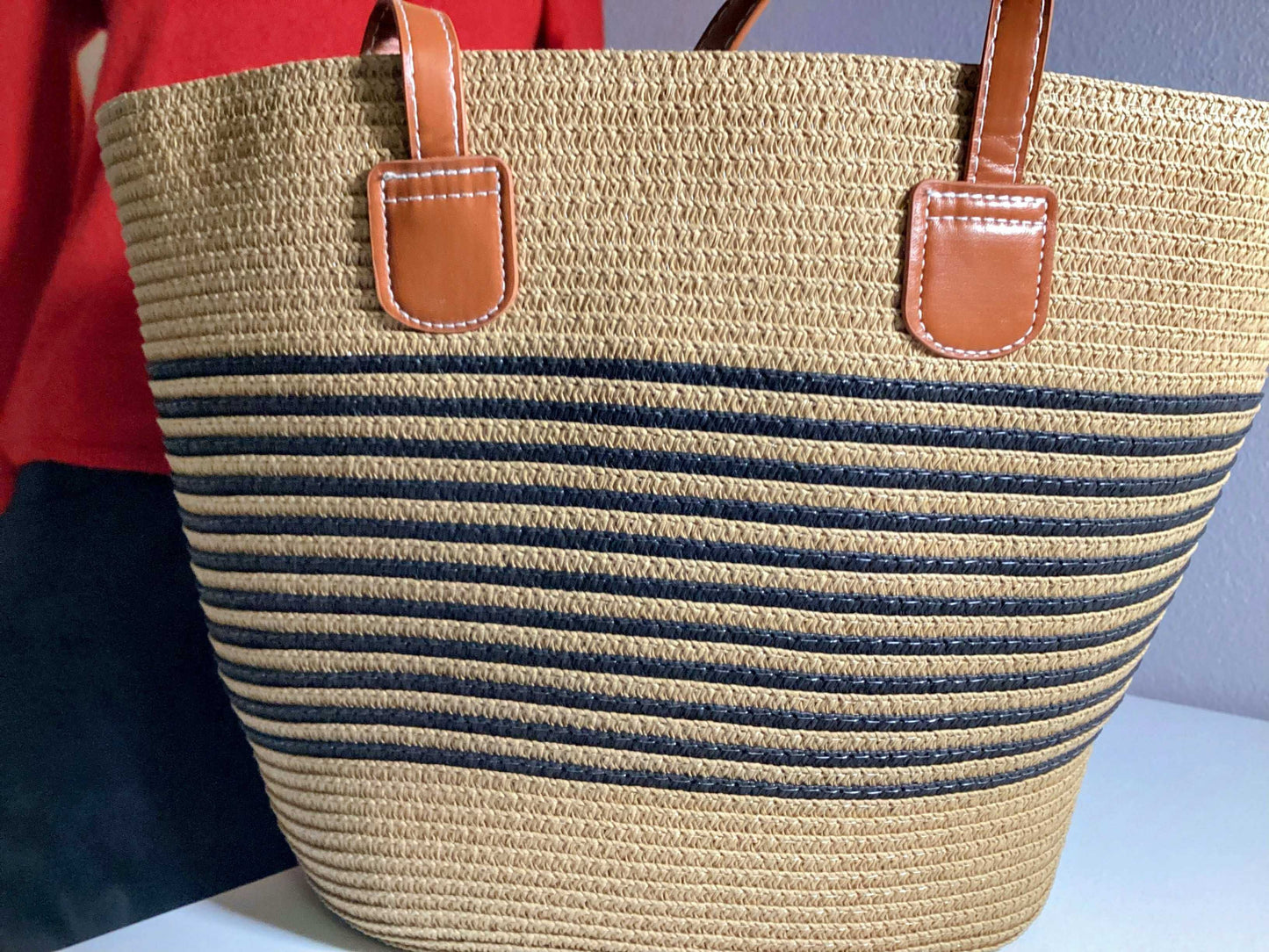 Straw Beach Bag - Perfect for Summer Vacations (new) - The Petite Suite