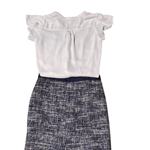Brooke's Brothers Skirt Woman's size 2 petite gray/blue wool tweed