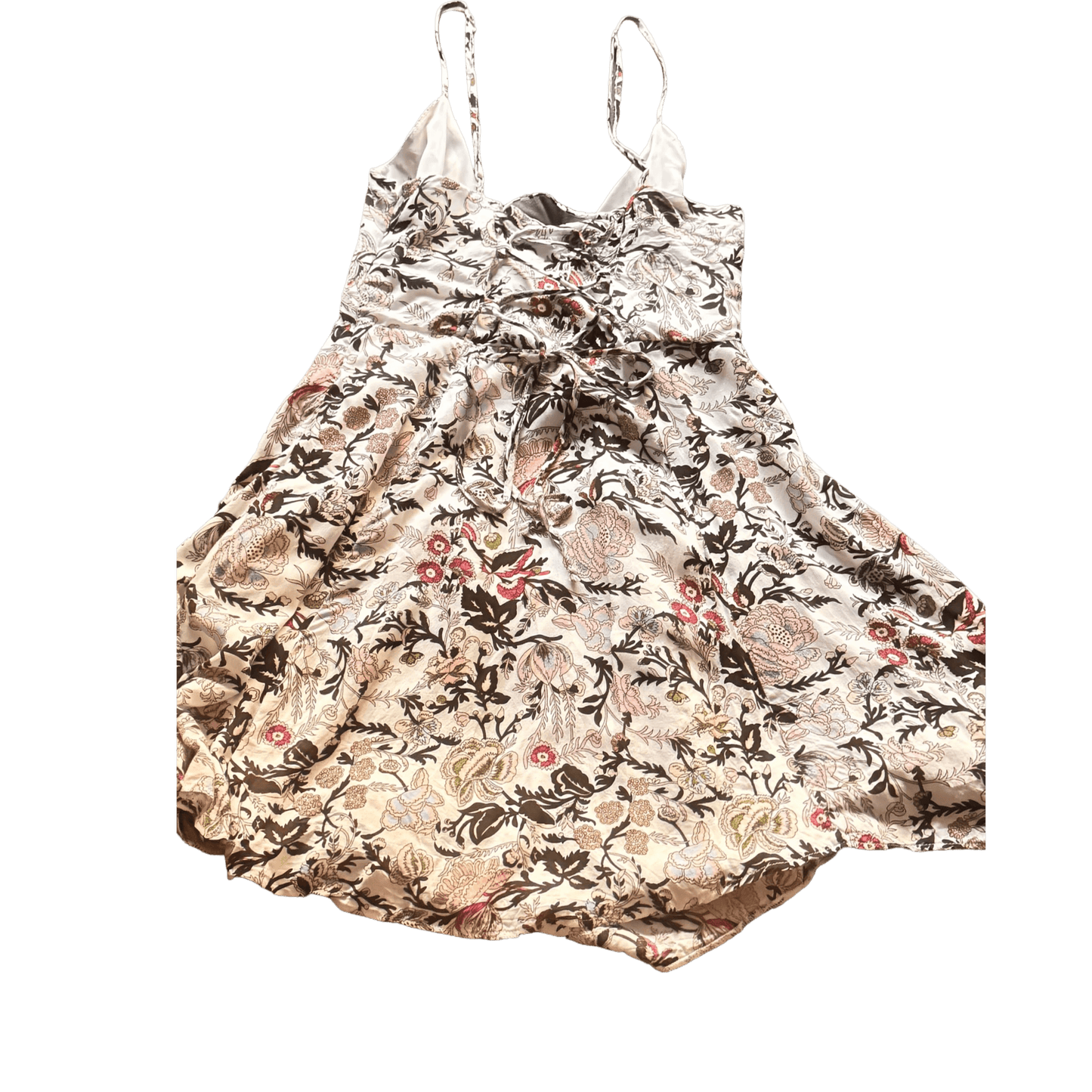 Floral patterned dress on a white background