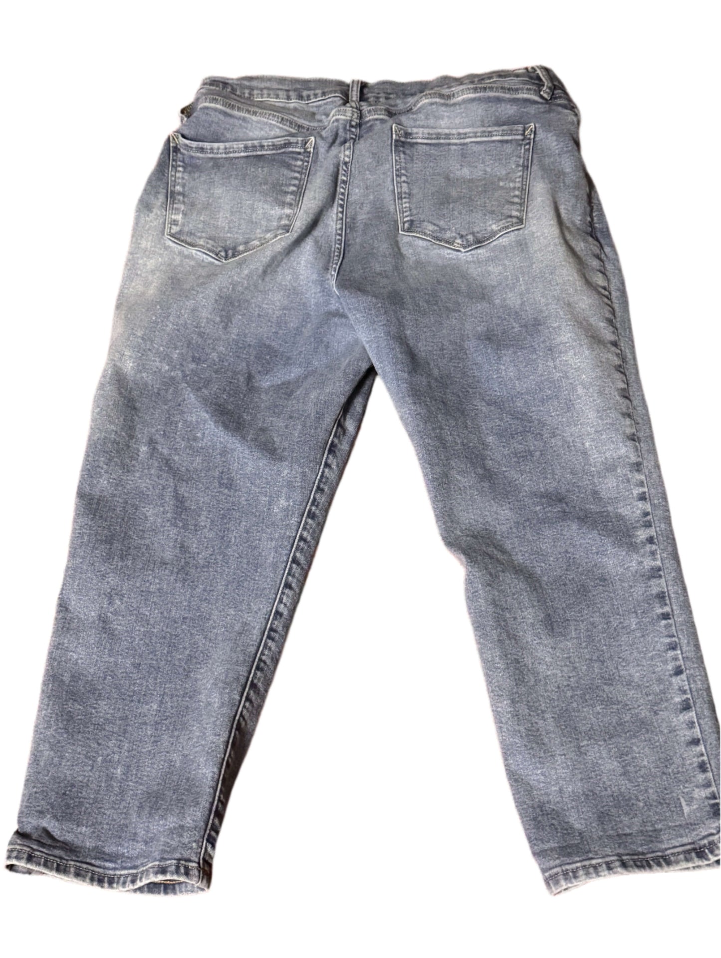 blue jeans laid flat