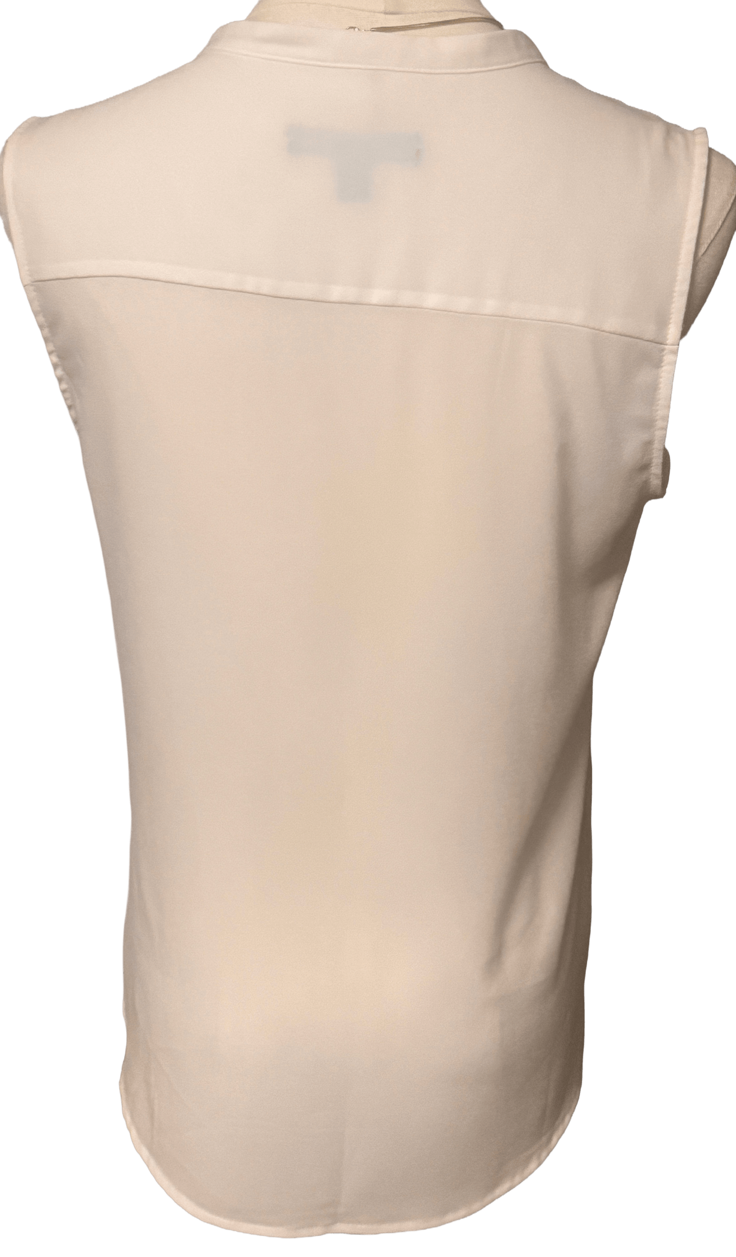 Banana Republic White, Silk, Sleeveless Blouse