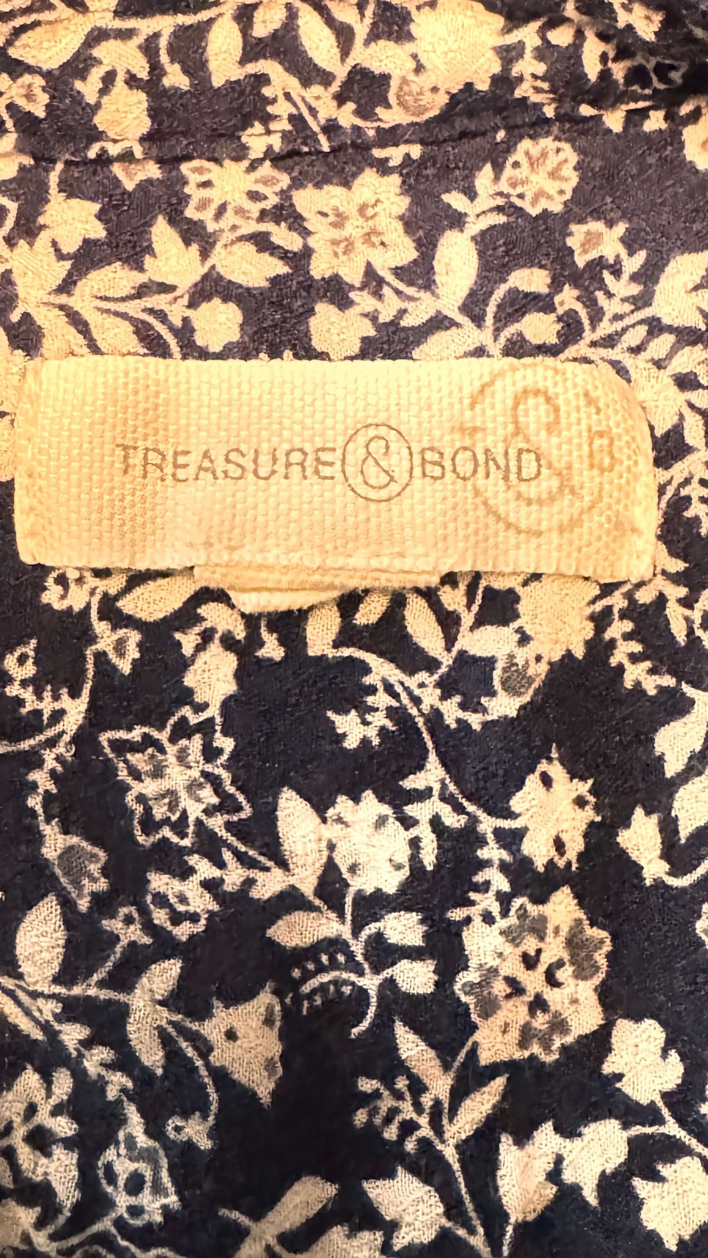 Treasure Bond Blue & White Blouse (size small petite) - The Petite Suite