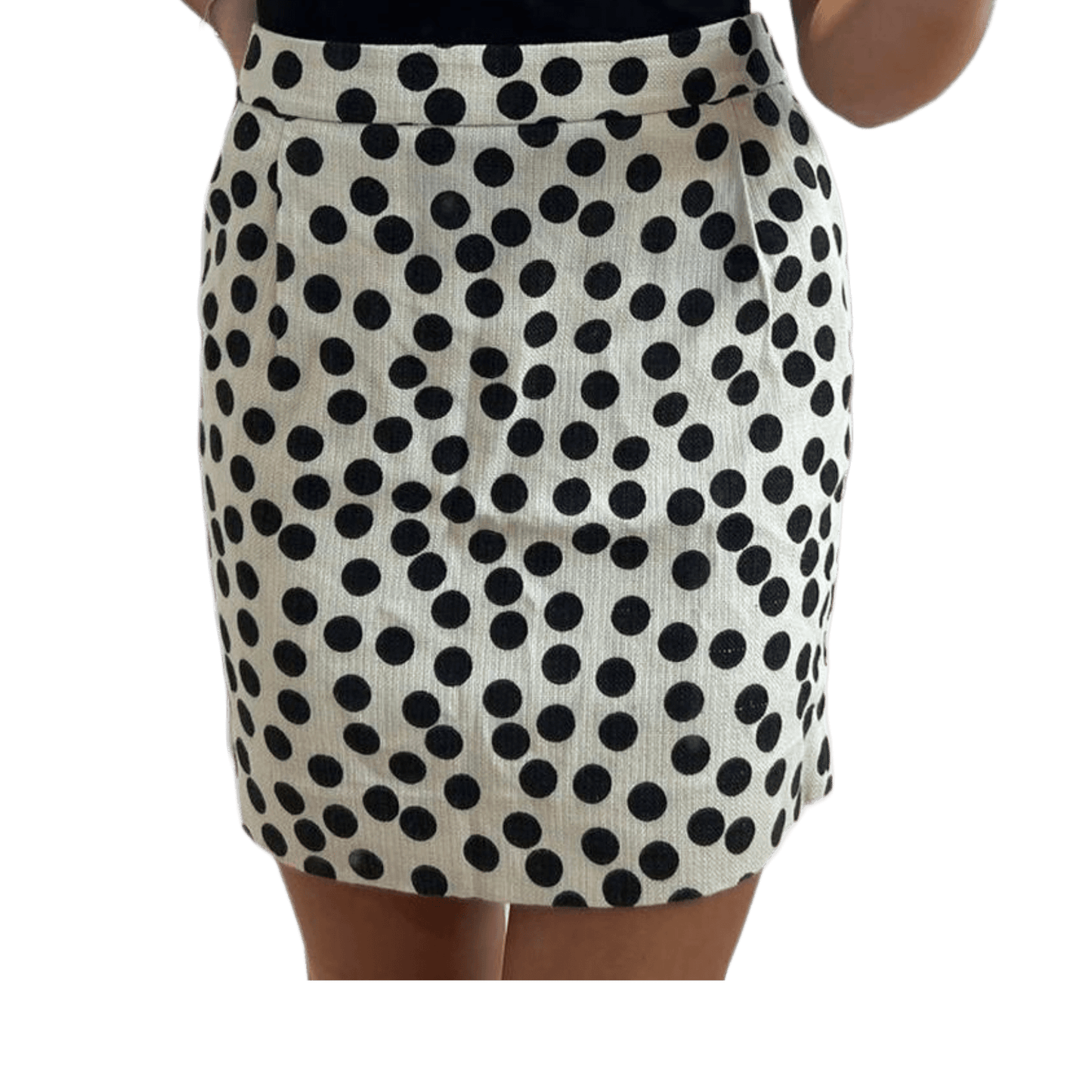 Polka dot skirt on a white background