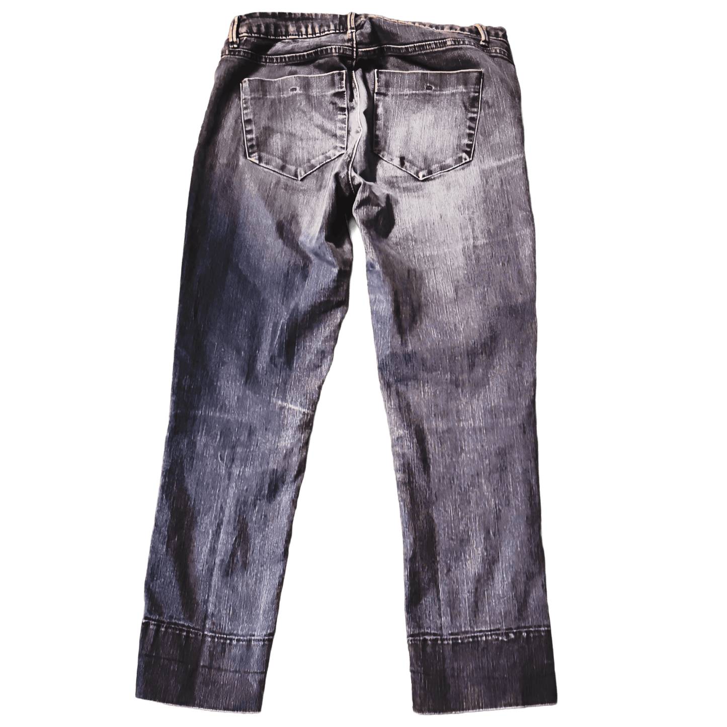 Pair of blue jeans on a white background