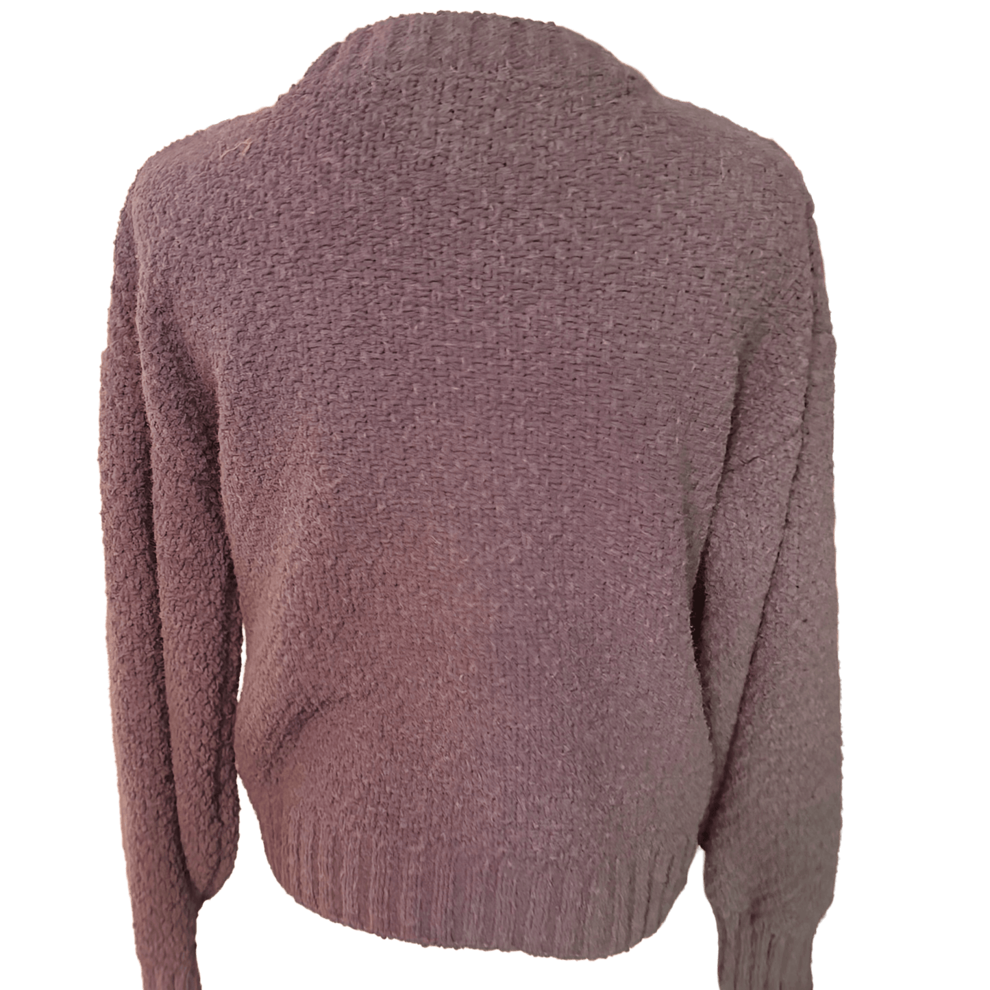 Blue knitted sweater on a white background
