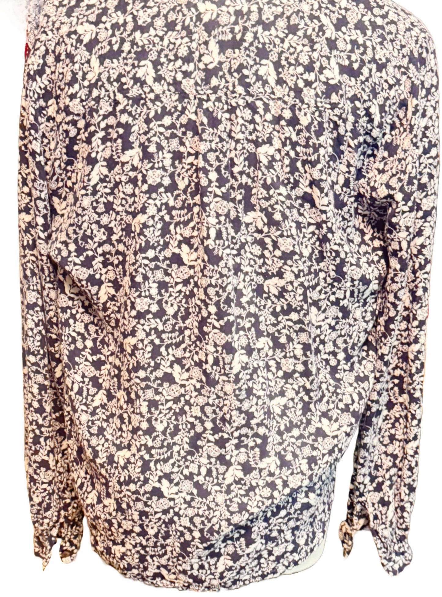 Treasure Bond Blue & White Blouse (size small petite) - The Petite Suite