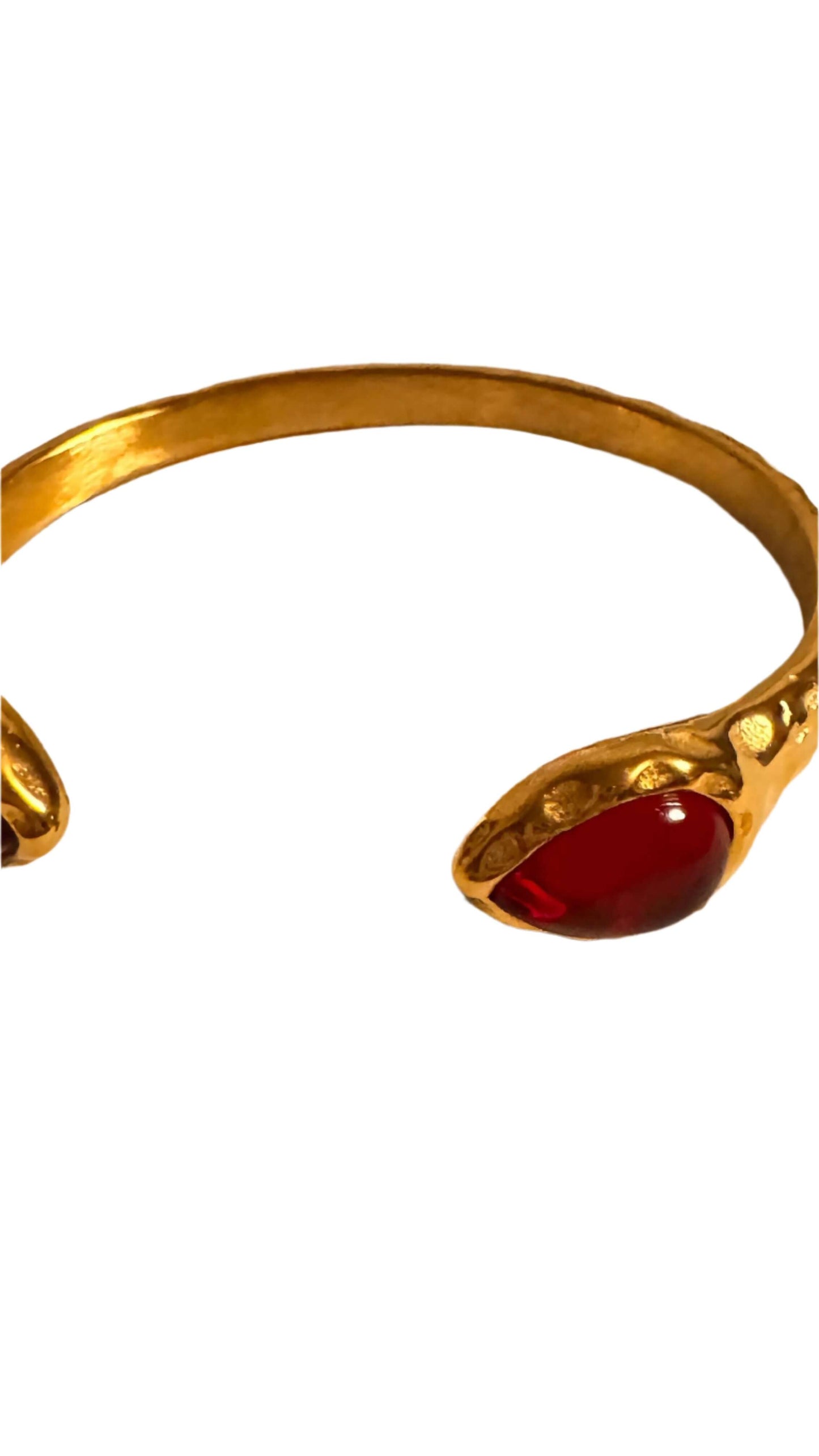 The Petite Suite Golden Hammered Bracelet - The Petite Suite