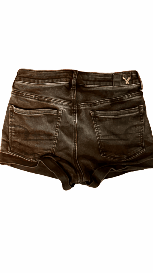 American Eagle Outfitters Black Denim High Waisted Shorts (size 8 petite) - The Petite Suite  