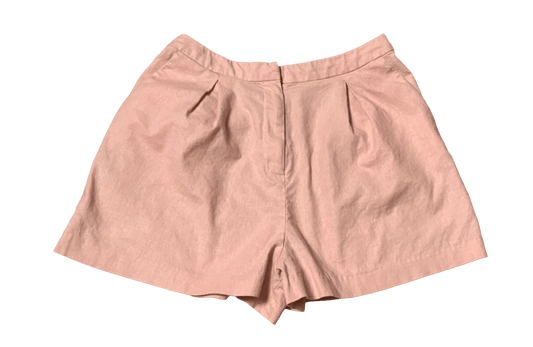 ASOS women's pale pink chino shorts, size 4 petite, perfect for casual or dressy occasions.