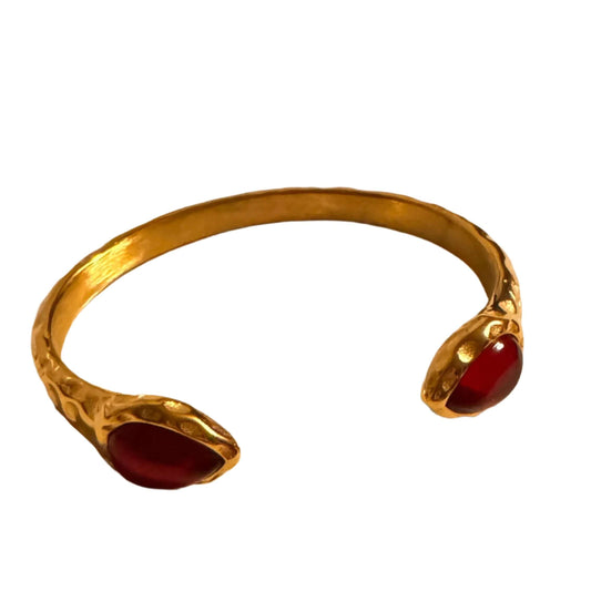 The Petite Suite Golden Hammered Bracelet - The Petite Suite  