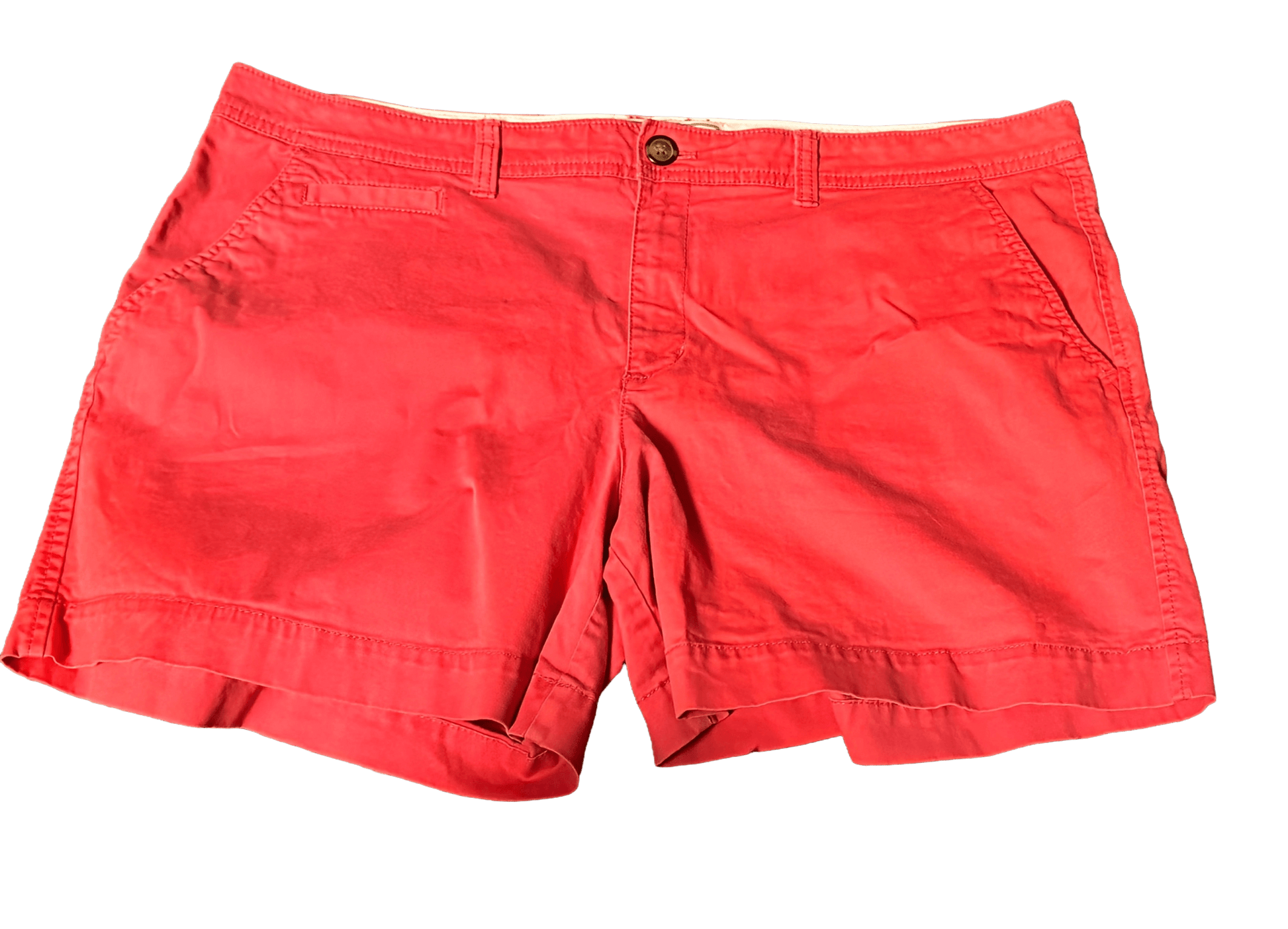Red shorts on a white background