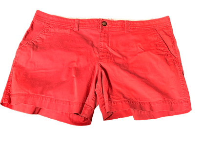 Red shorts on a white background
