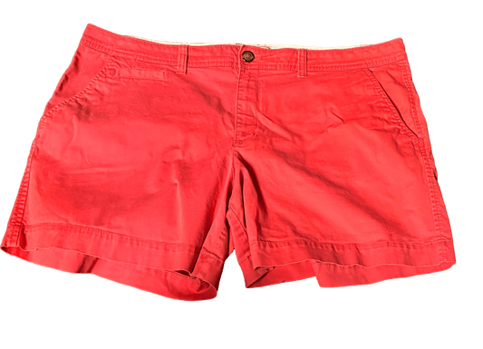 Red shorts on a white background