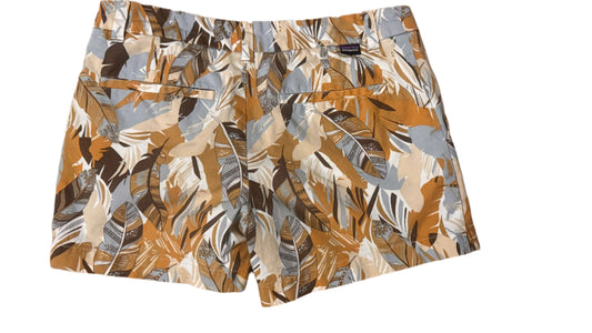 Patagonia chino shorts in floral print, size 0 petite, featuring a comfortable and loose fit, ideal for summer outings.