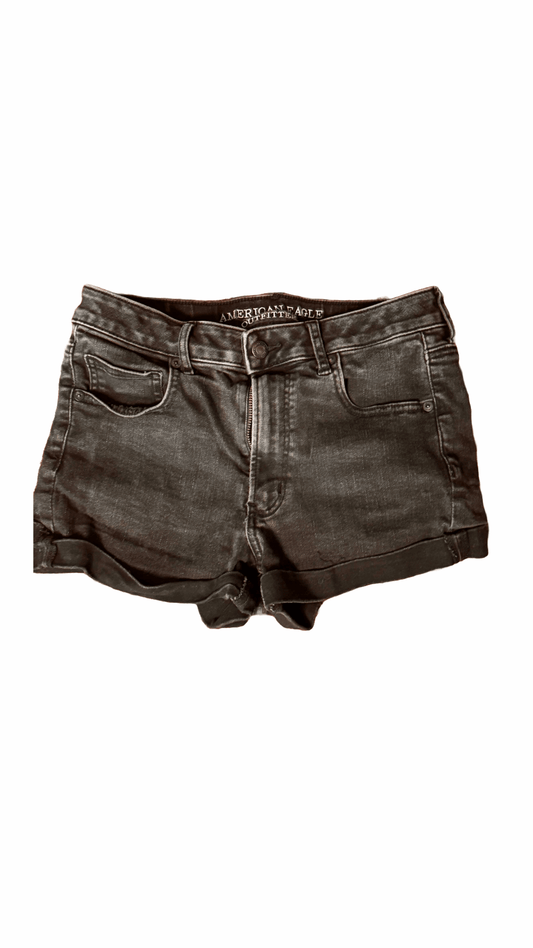 American Eagle Outfitters Black Denim High Waisted Shorts (size 8 petite) - The Petite Suite  