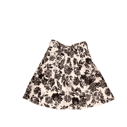 Floral patterned skirt on a white background