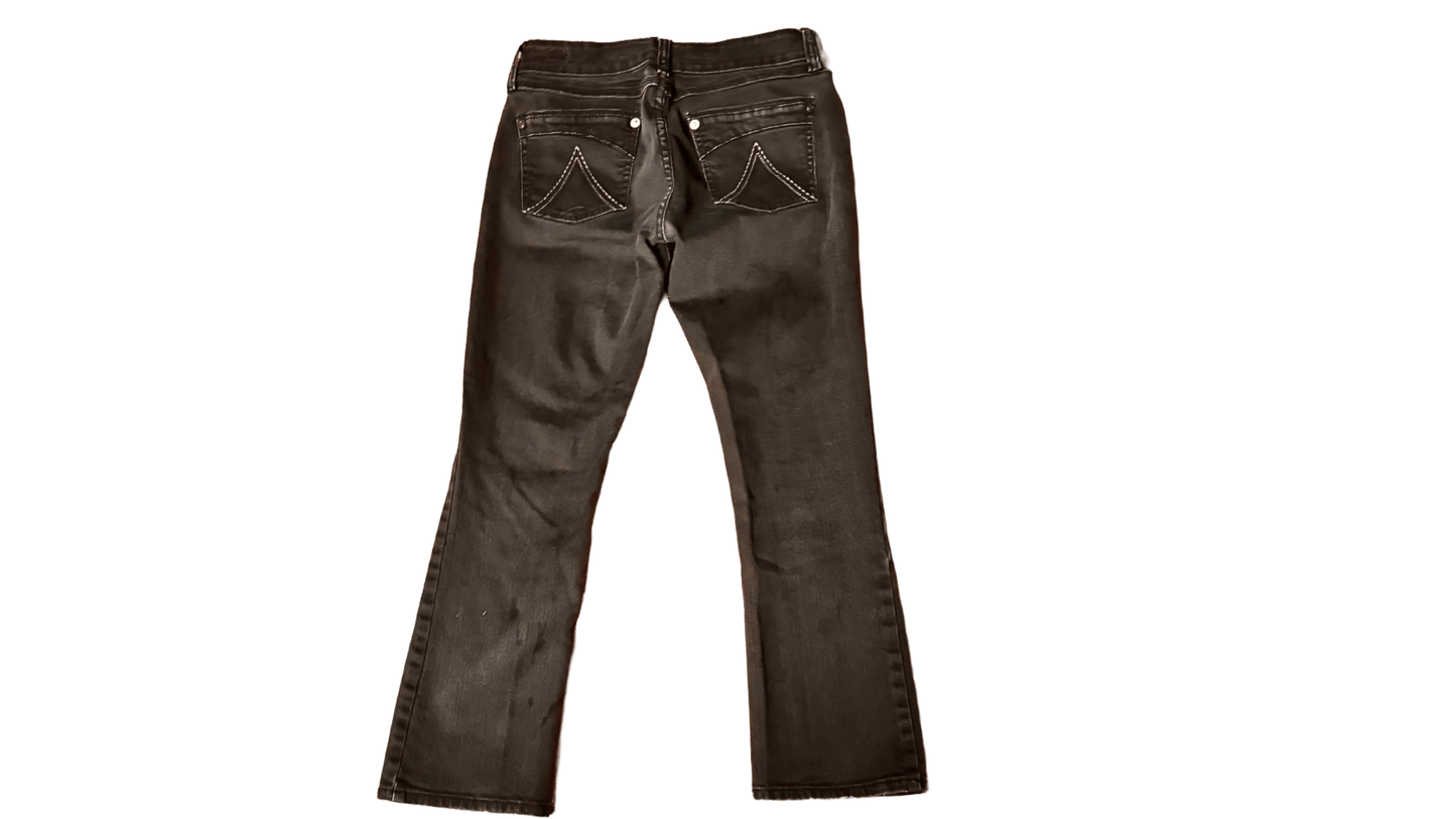 Dark jeans on a white background