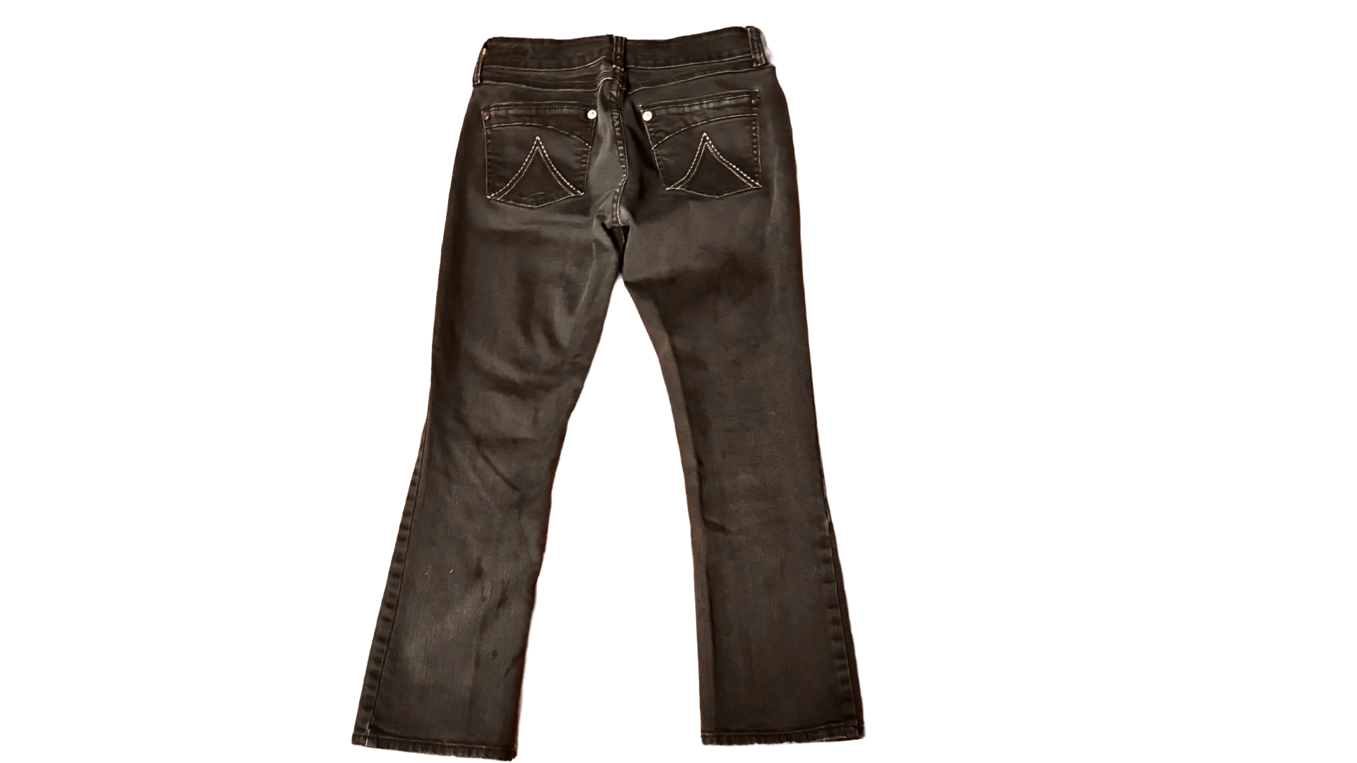 Dark jeans on a white background