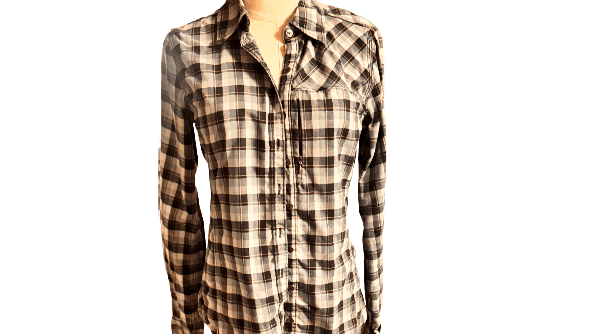 Plaid shirt on a white background