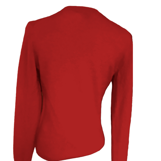 Red long-sleeve shirt on a white background