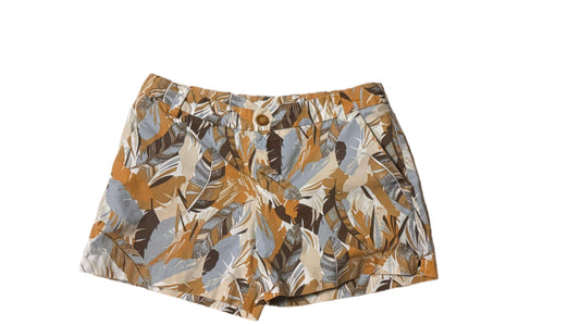 Patagonia chino shorts in a tropical leaf print, size 0 petite, comfortable and versatile for summer outings.