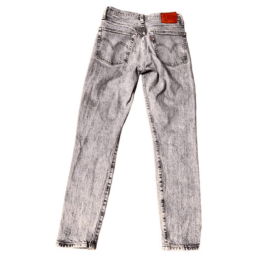 Pair of jeans on a white background