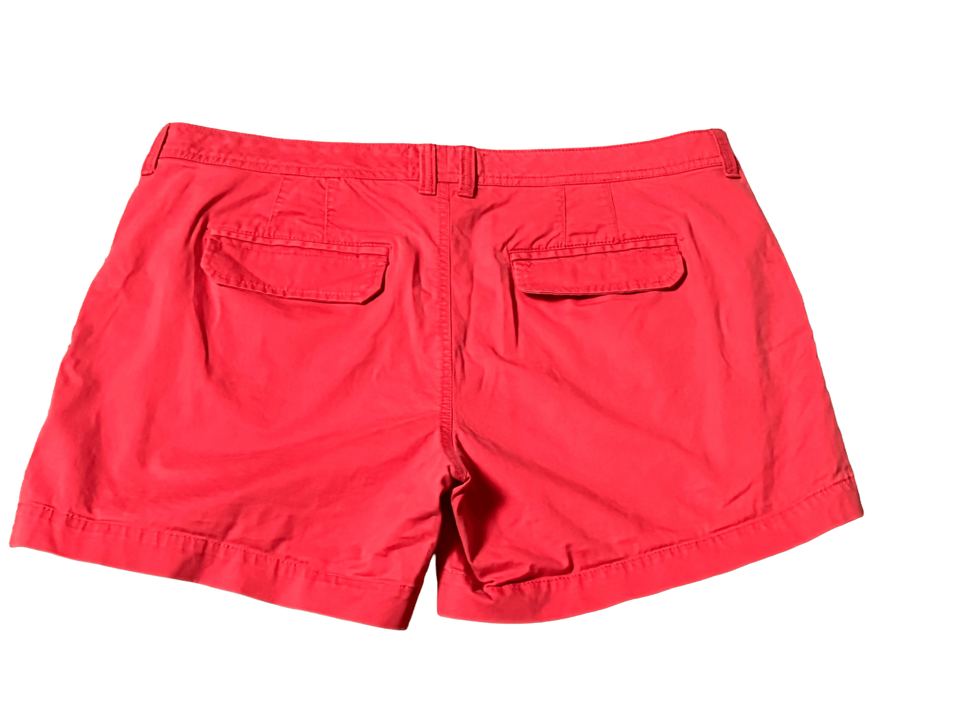 Red shorts on a white background