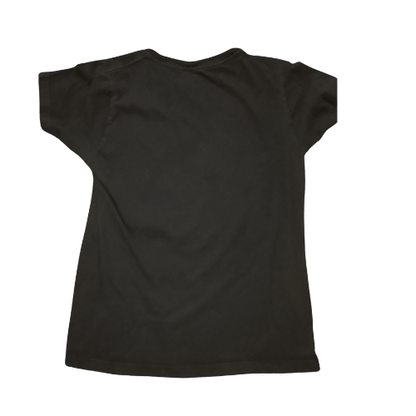 Black t-shirt on a white background