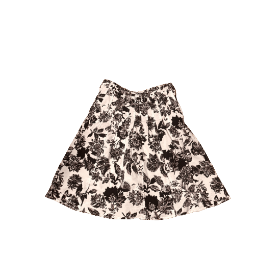 Floral patterned skirt on a white background
