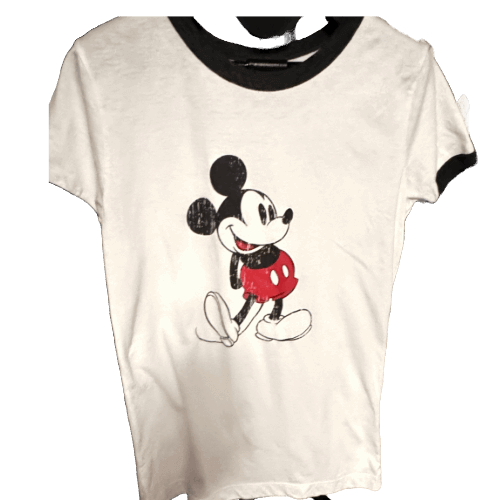 Vintage Disney Classic Mickey Mouse T-shirt (white petite large) - The Petite Suite  